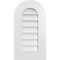 Ekena Millwork Round Top Surface Mount PVC Gable Vent: Non-Functional, w/ 3-1/2"W x 1"P Standard Frame, 14"W x 26"H GVPRT14X2601SN - alternate 1